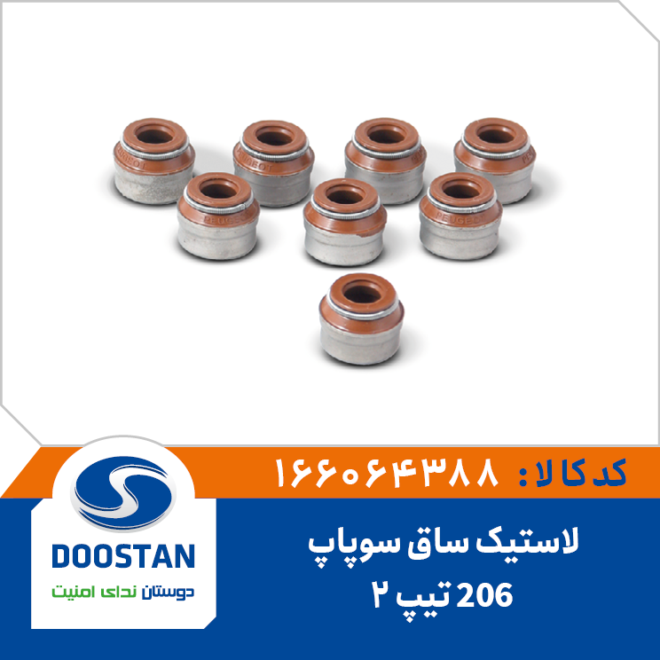 لاستیک ساق سوپاپ پژو 206 تیپ 2